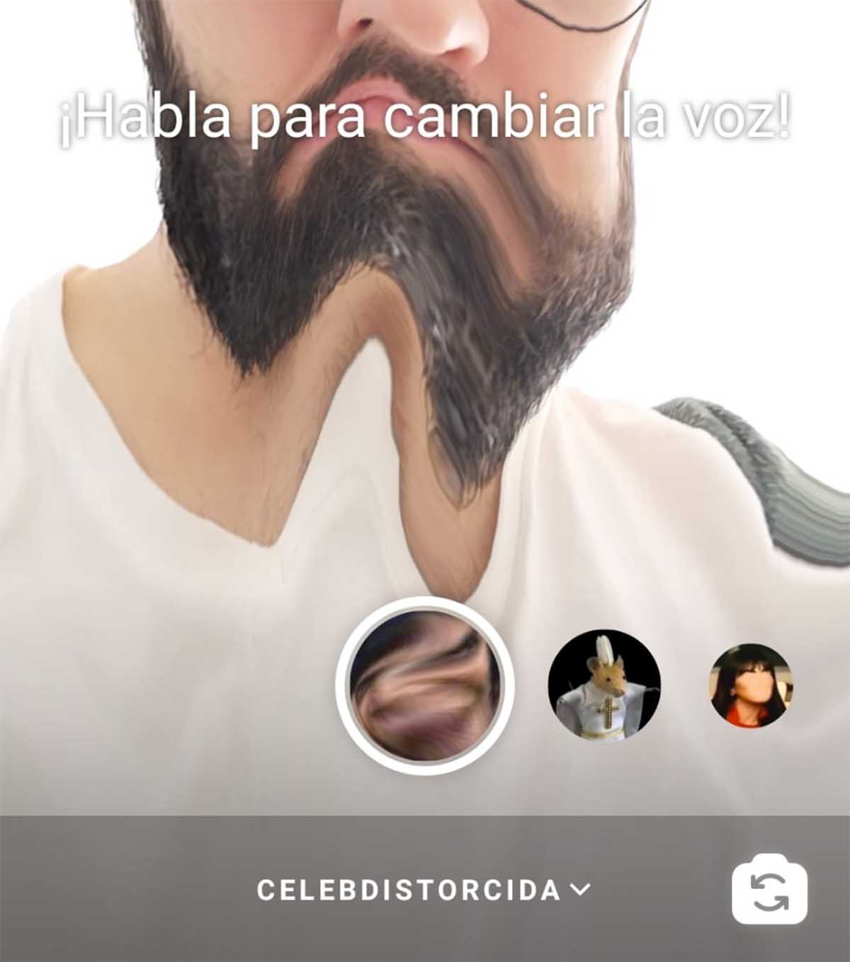 Uso del efecto Autotune de TikTok en la historia de Instagram