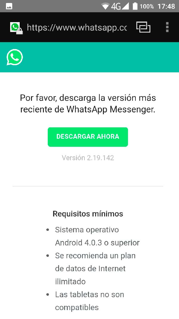 nieuwe versie van whatsapp