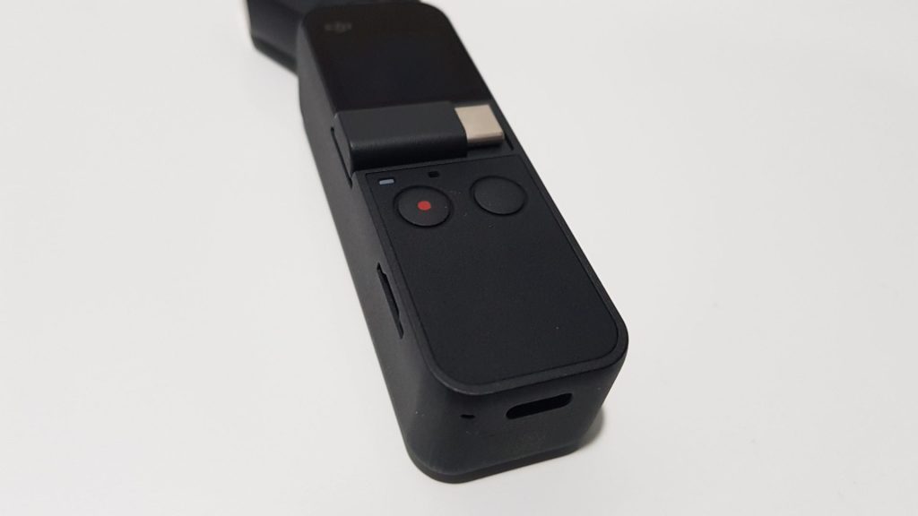 Osmo Pocket USB-C connector en knoppen