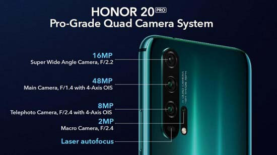 Honor 20 Pro wird weltweit eingeführt. Der Verkauf beginnt bald in Großbritannien, Frankreich, Italien, Spanien, Russland, Deutschland, Saudi-Arabien, Polen und Indien 1