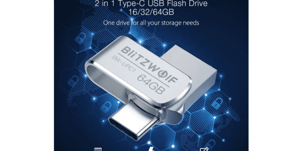 Preiswerter doppelseitiger BlitzWolf BW-UPC1,2-in-1 Typ-C / USB 3.0 USB-Stick