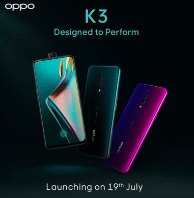 Startdatum für Oppo K3 India offiziell für den 19. Juli bekannt gegeben