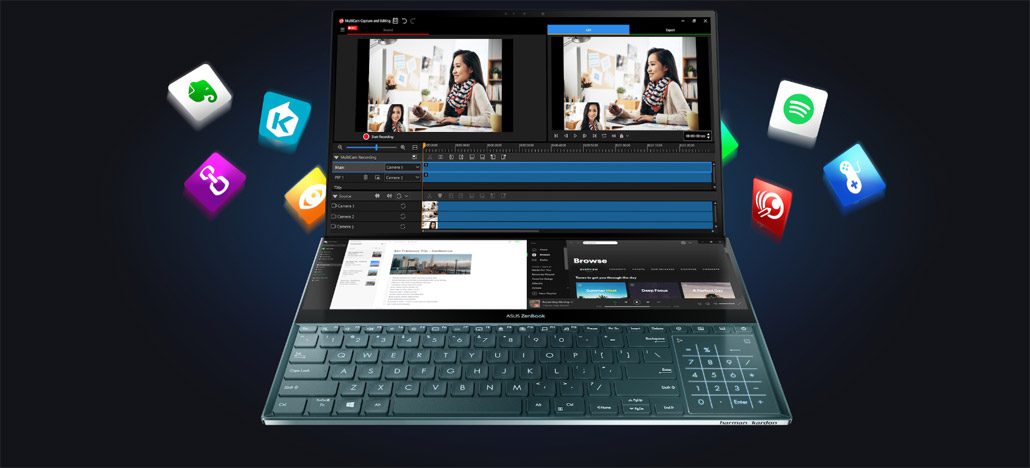 Das Asus ZenBook Pro Duo ist ein Notebook mit zwei 4K-Bildschirmen, Intel Core i9 CPU und RTX 2060