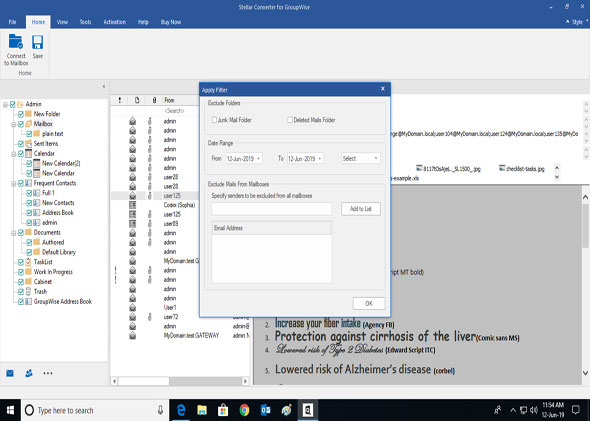 Schrittweise Anleitung zum Verschieben von Benutzerpostfächern von GroupWise nach Outlook PST oder Office 365 3