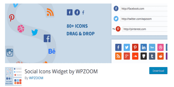 Social Icons Widget von WPZOOM