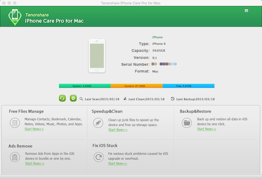 Mit Tenorshare iPhone Care Pro für Mac können Sie Ihr iPhone organisieren, reparieren und reinigen 2