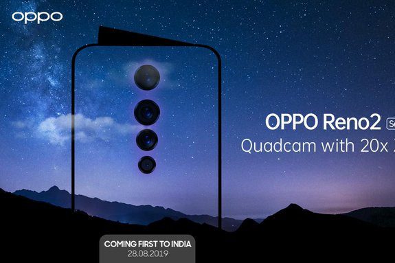 OPPO Reno2 wird am 28. August mit vier Kameras und 20fachem optischen Zoom vorgestellt