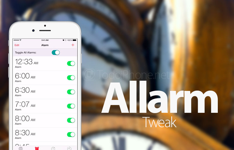 Allarm, der Tweak zum gleichzeitigen Aktivieren / Deaktivieren mehrerer Alarme auf dem iPhone 1