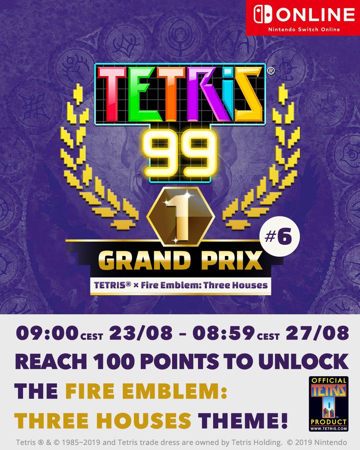 Tetris 99 - Der sechste Grand Prix findet am kommenden Wochenende statt. Fire Emblem: Drei Häuser zum Freischalten