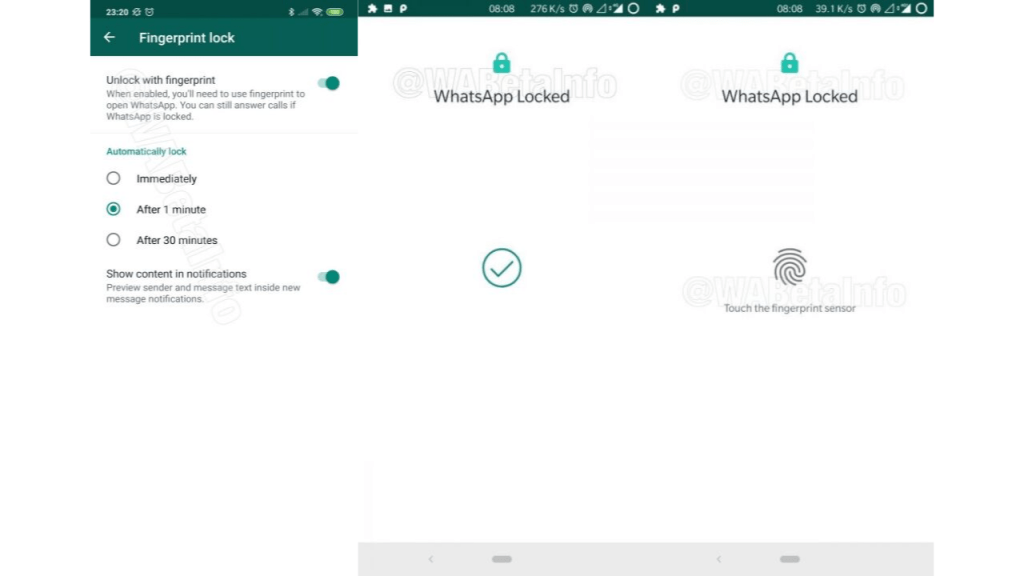 WhatsApp für Android wird in Kürze die Fingerprint Lock-Funktion erhalten, die jetzt in der Beta-Version verfügbar ist 1