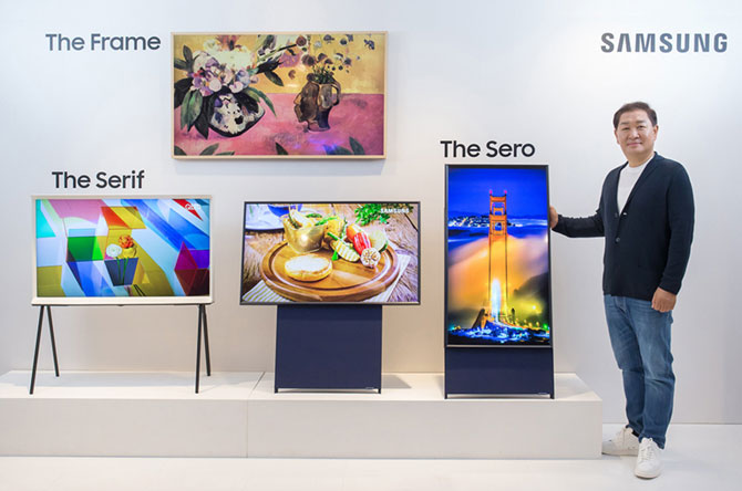 Das neue Fernsehgerät von Samsung ist mit einem 43-Zoll-Bildschirm ausgestattet smartphones 2