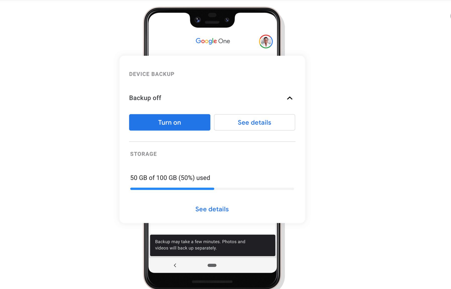 Google One-Abonnement bietet jetzt automatische Sicherung