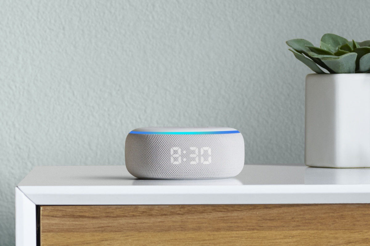 É assim que parece novo Amazon Eco dot com despertador