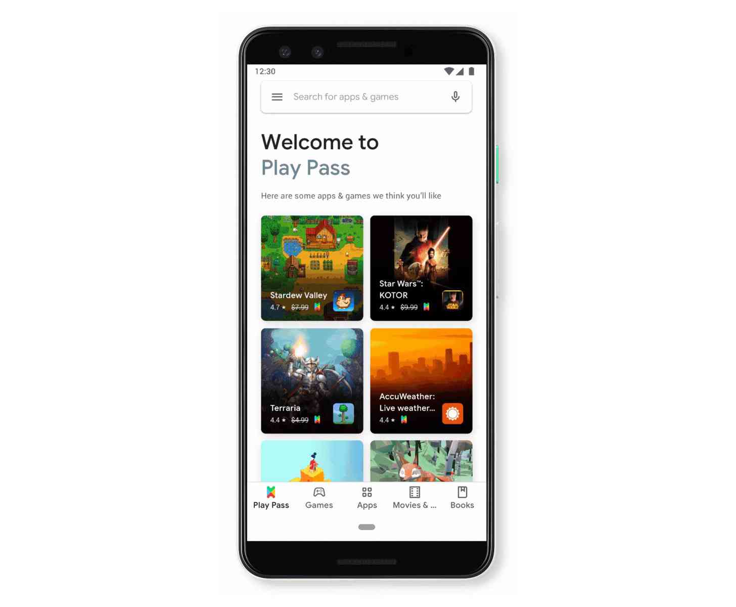 Google Play Pass-Telefon-App