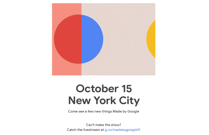 Erstellt von Google Pixel 4 Event am 15. Oktober in New York City