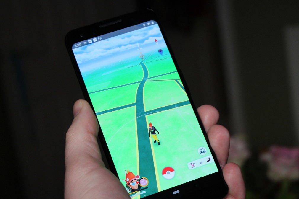 Screenshot der Google Pixel 3-Überprüfung - Spielen von Pokemon Go