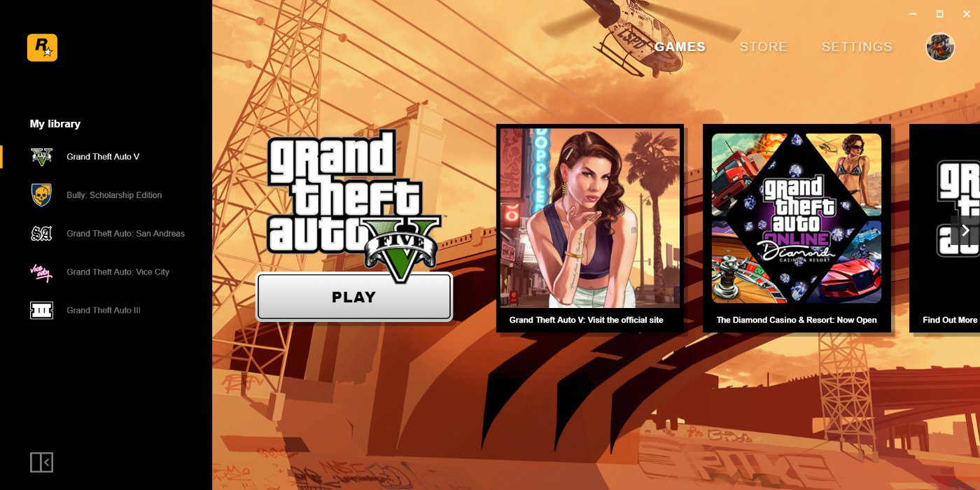 Rockstar hat einen eigenen Game Launcher (& er hat GTA San Andreas gratis)