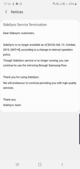 SideSync wird offiziell heruntergefahren und durch Samsung Flow ersetzt