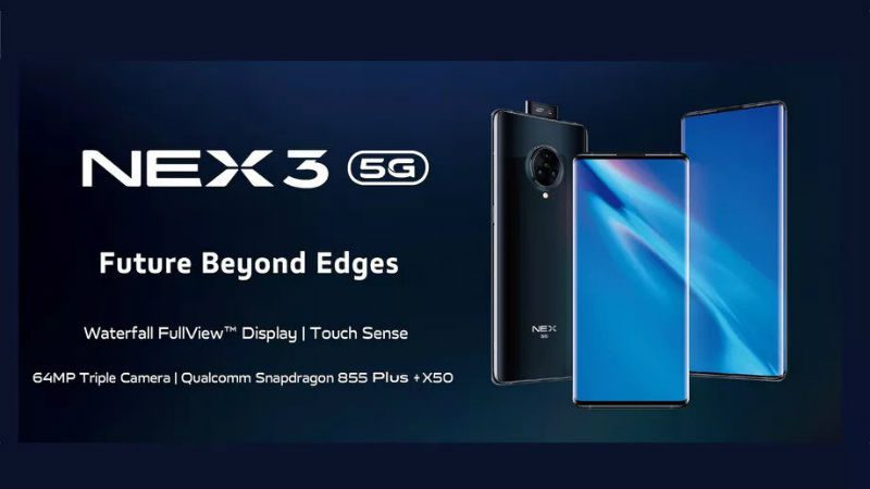 Vivo Nex 3 5G Mit 64MP-Rückfahrkamera, 99,6% Bildschirm-zu-Körper-Verhältnis, offiziell eingeführt