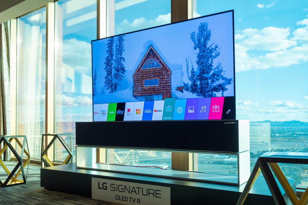 Das erstaunliche LG Rollable TV. Das Modell wird später in diesem Jahr verkauft