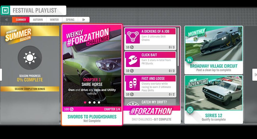 Forza Horizon 4 #Forzathon 1.-8. August: "Schwert für Pflugstangen"