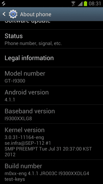Update Galaxy S3 I9300 mit Android XXDLG4 4.1.1 Jelly Bean, die neueste offizielle Firmware ...