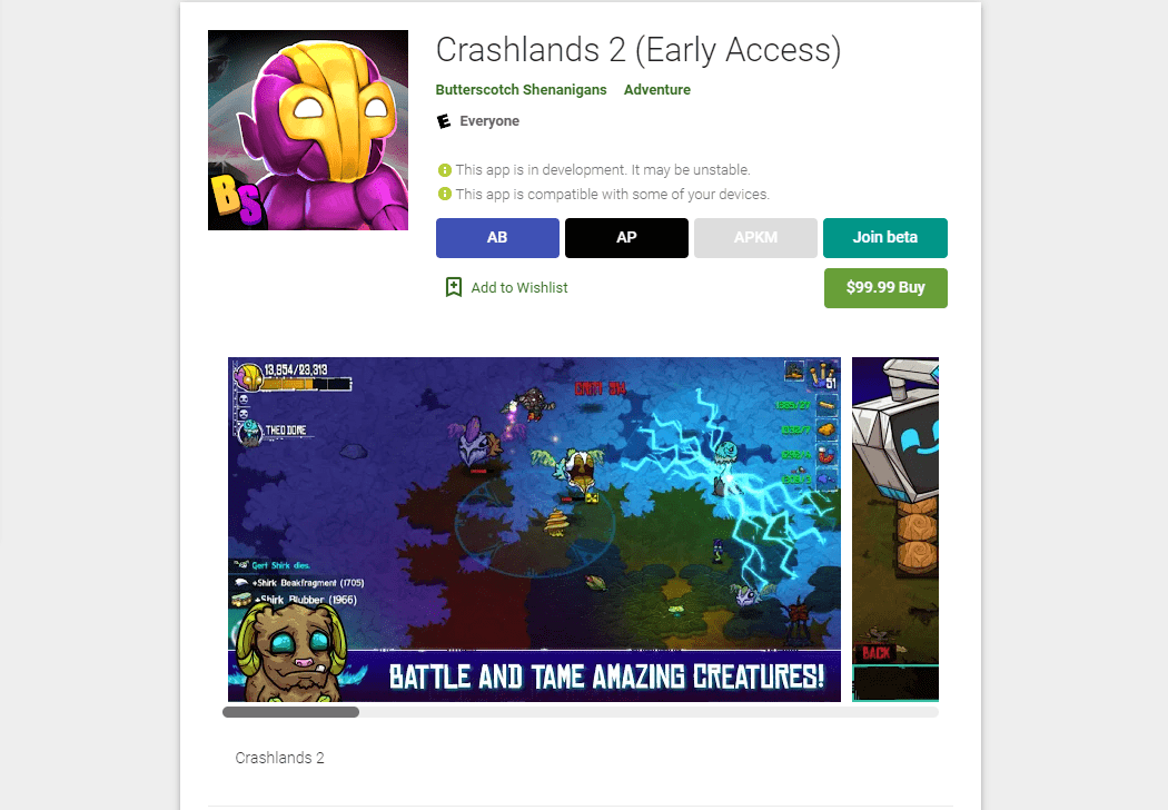 Crashlands 2 ist gerade im Early Access im Play Store aufgetaucht, aber es sieht so aus, als ob es nur für interne Tests gedacht ist 247