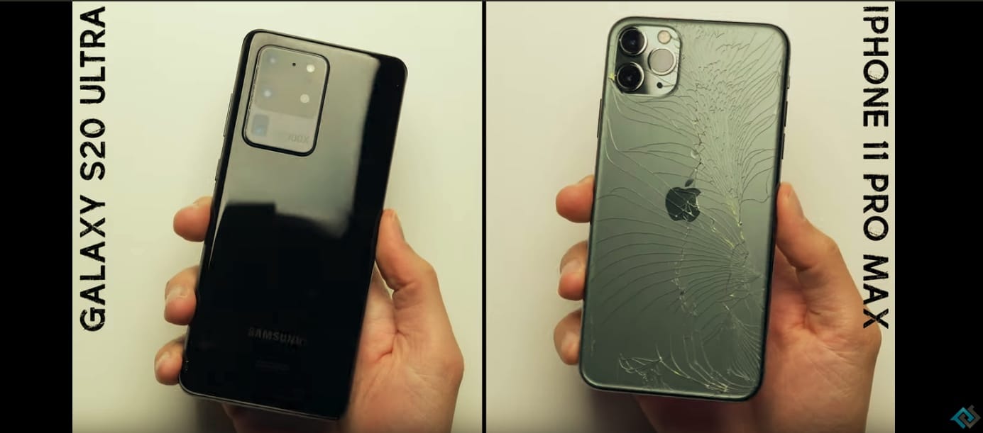 Falltest: Samsung Galaxy S20 Ultra schneidet geringfügig besser ab als Apple iPhone 11 Pro Max 1