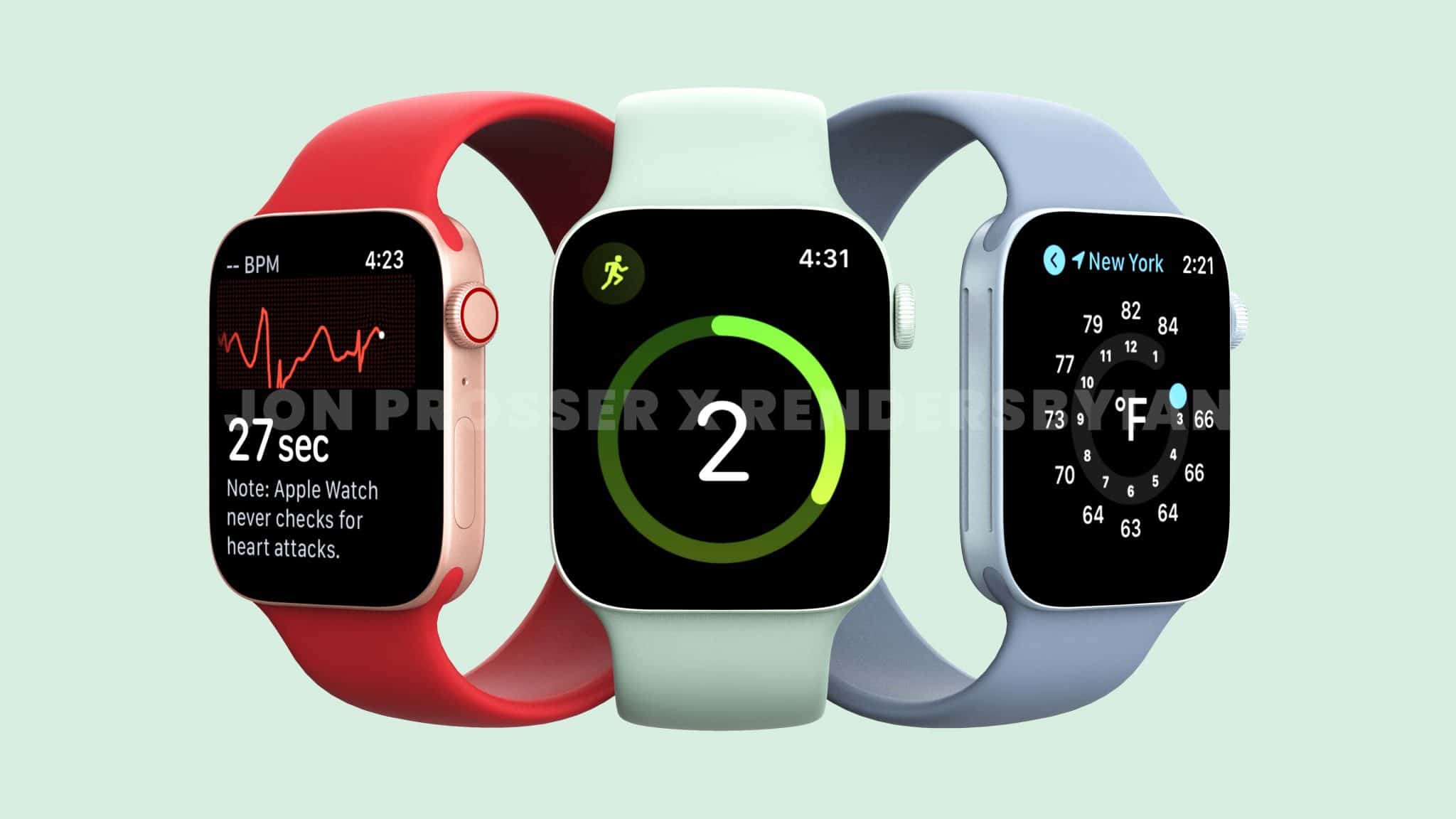 Flachkantig Apple Watch In der Patentanmeldung vorgesehenes Design 341
