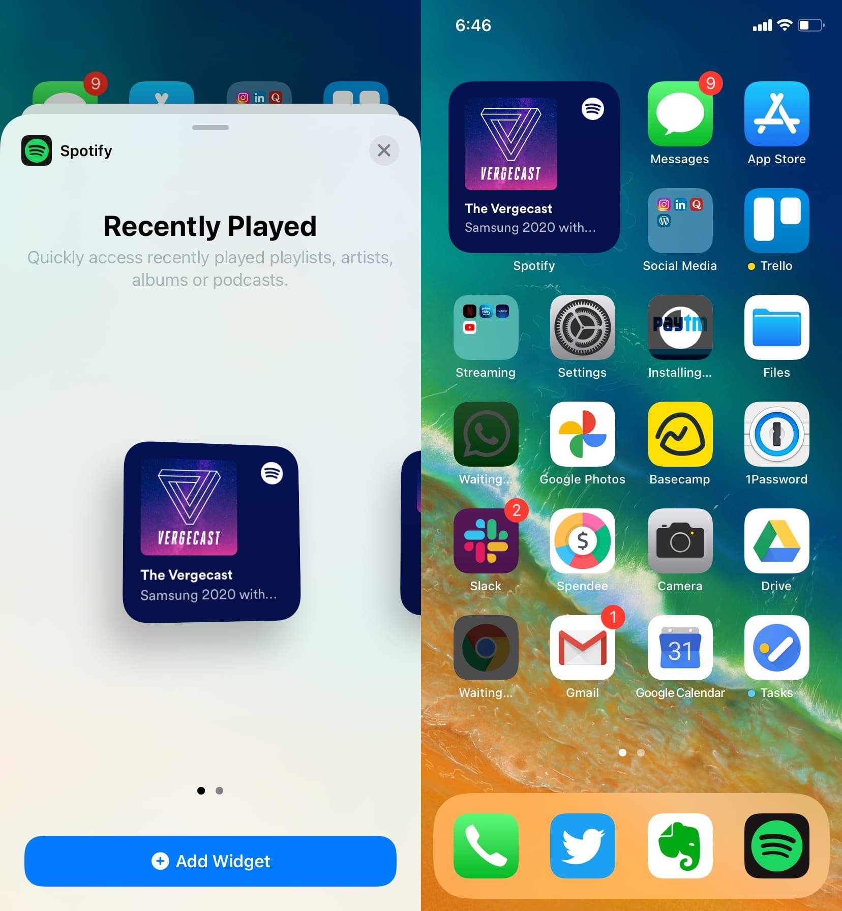 Spotify Update fügt iOS 14 Homescreen-Widgets hinzu 259