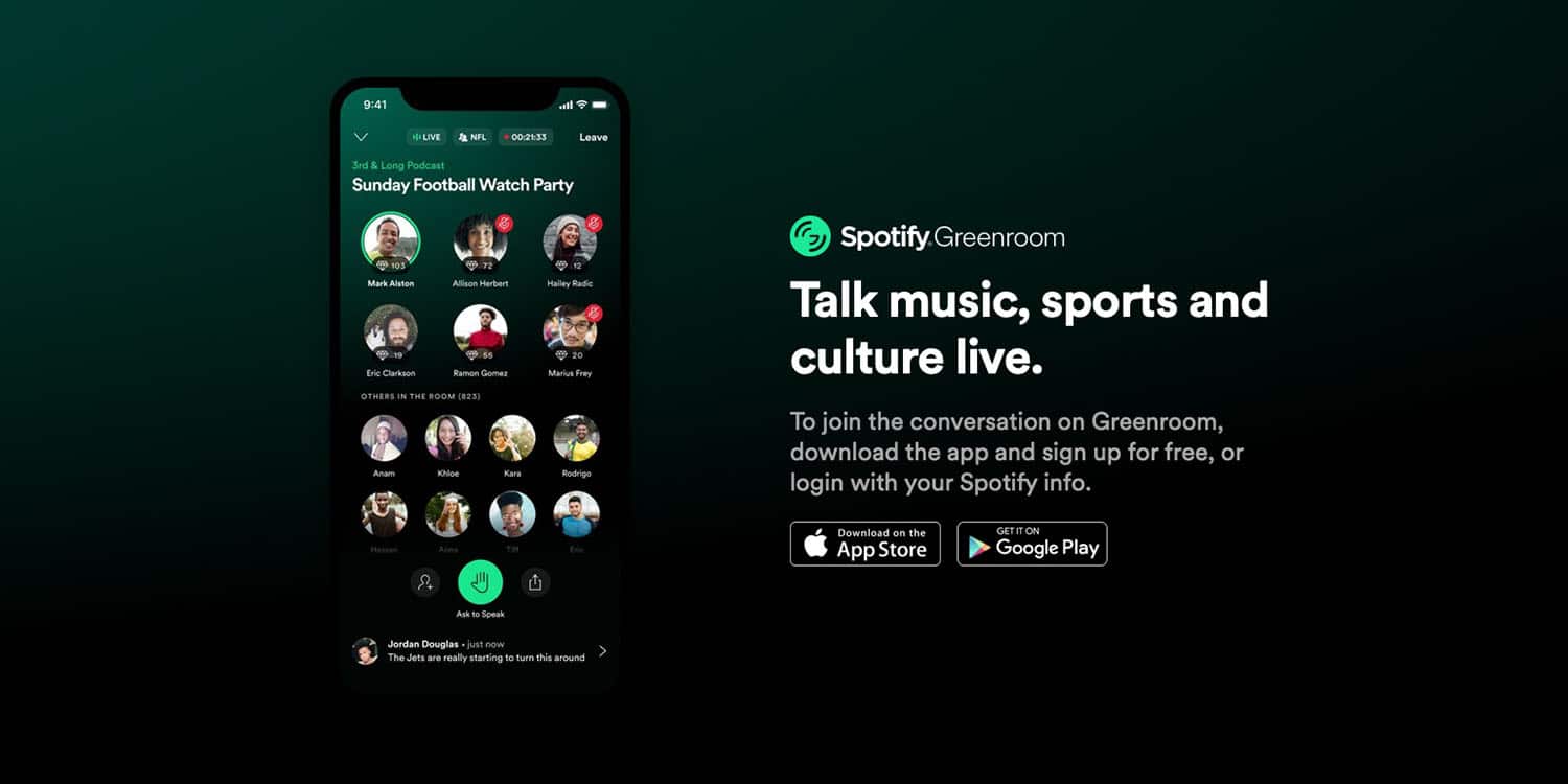 Spotifys Clubhouse-Konkurrent „Greenroom“ gestartet 1