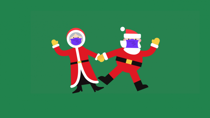 St. Nick maskiert sich zu Weihnachten in Googles Santa Tracker-Update 2020
