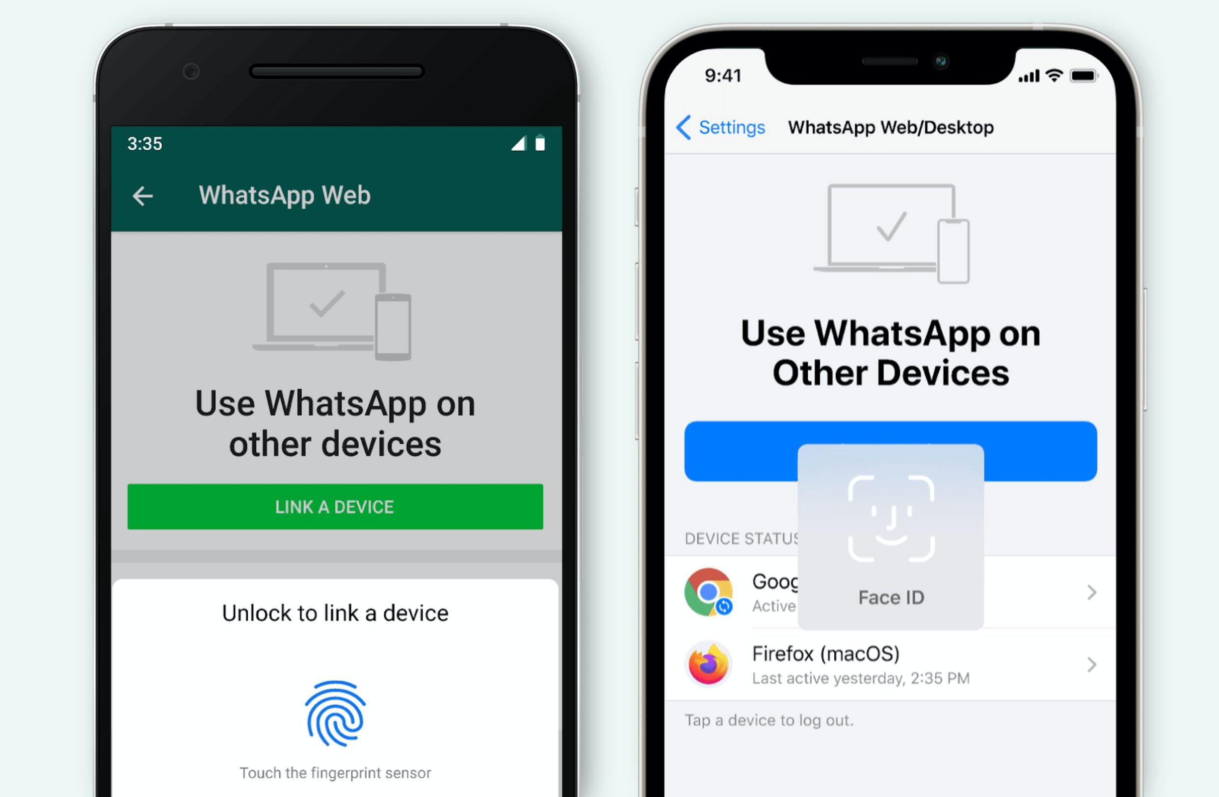 WhatsApp fügt eine biometrische Authentifizierungsanforderung hinzu, um das Konto mit dem PC zu verknüpfen 190