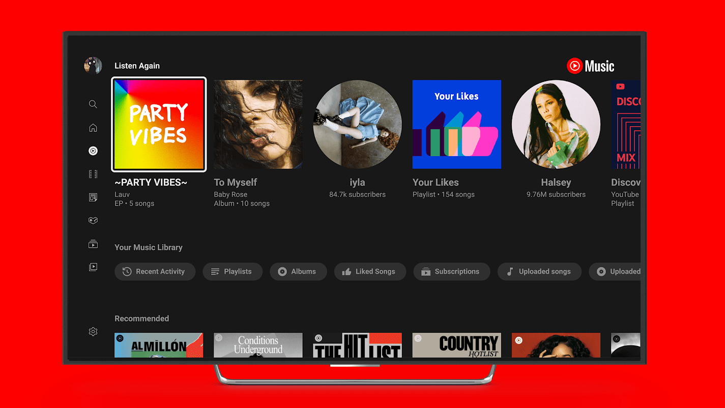 YouTube Musik fügt neue Funktionen auf Fernsehern hinzu, einschließlich des einfachen Zugriffs auf hochgeladene Songs 339