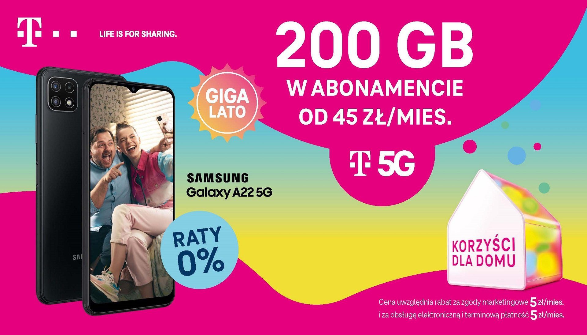GIGAlato bei T-Mobile - bis zu 200 GB 5G-Internet ab 45 PLN pro Monat 305