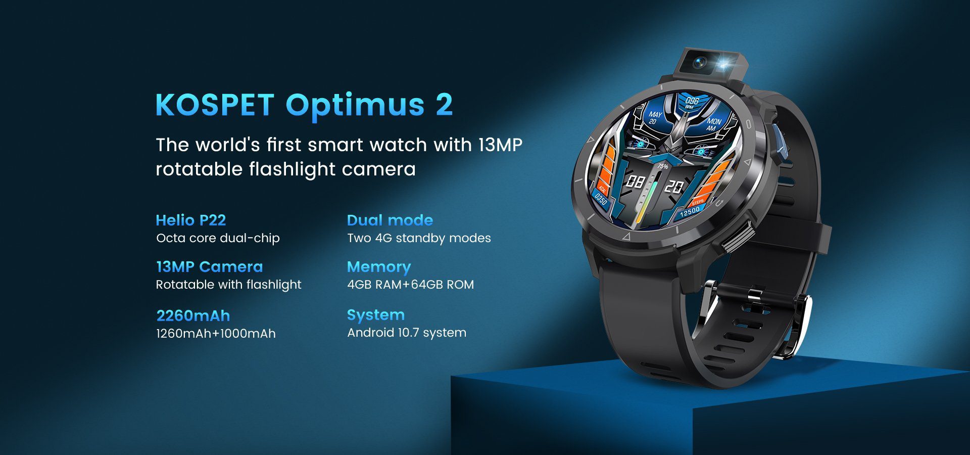 Mit der KOSPET Optimus 2 Smartwatch am Handgelenk vergisst du dein Smartphone 32