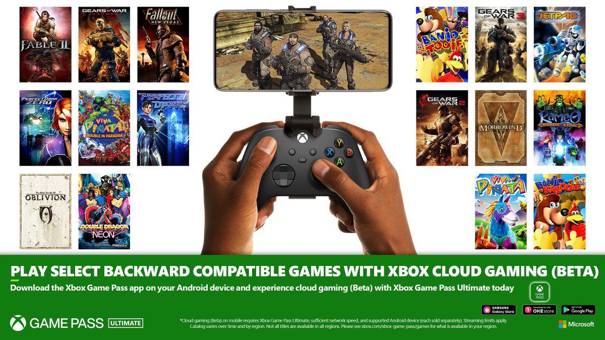 Abwärtskompatibel auch in der Cloud. 16 klassische Spiele wurden zu Xbox Game Pass Ultimate hinzugefügt 135