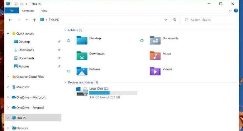 Windows 10-Update, um neue Datei-Explorer-Symbole zu bringen 1