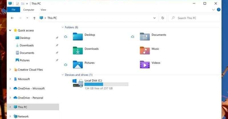 Windows 10-Update, um neue Datei-Explorer-Symbole zu bringen 7