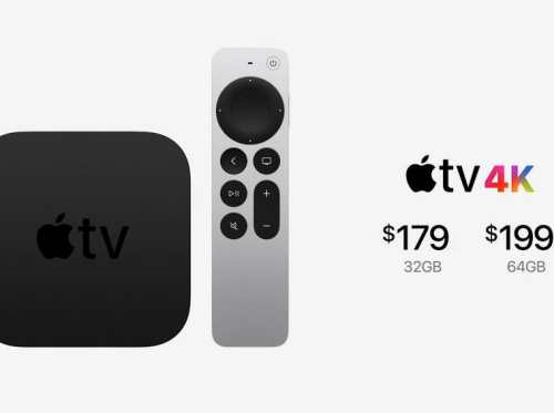 Apple  TV 4K mit neuem Prozessor, Fernbedienung