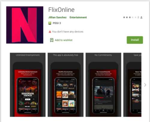Vorsicht vor Android Malware FlixOnline App: Löschen Sie die App sofort von Ihrem Gerät