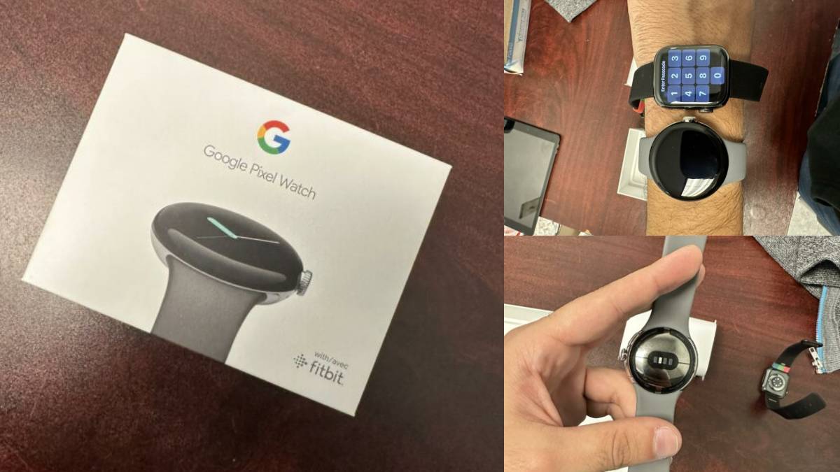 Google Pixel Watch vor dem Start von jemandem ausgepackt 355