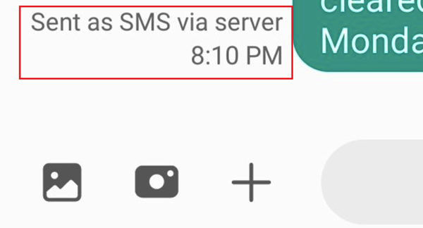 Was bedeutet als SMS per Server versendet?