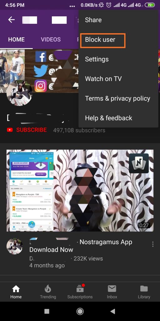 Block YouTube Kanal am Telefon