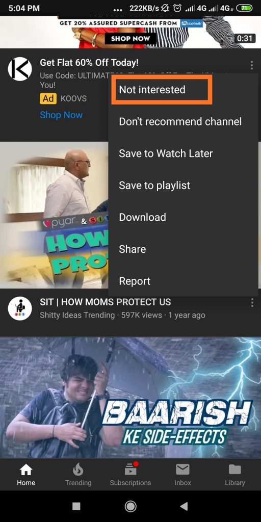 YouTube  Empfehlungs-Feed